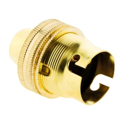 Douille B22 laiton bague borne de terre - double - Zenitech
