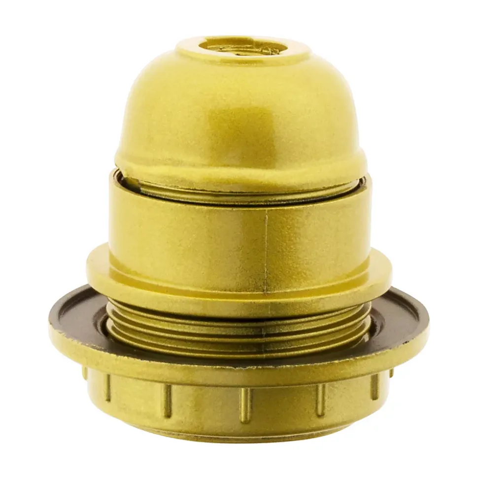 Douille E27 + bague - Doré - Zenitech