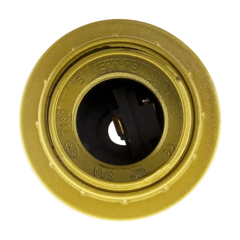 Douille E27 + bague - Doré - Zenitech