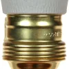 Douille E27 acier laitonné - Raccord diamètre 10mm - Lébénoïd