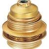 Douille E27 acier laitonné - Raccord diamètre 10mm - Lébénoïd