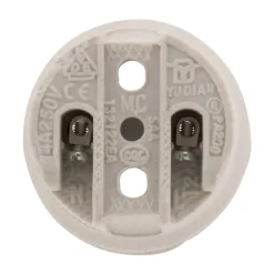Douille E27 porcelaine à vis - Blanc - Zenitech