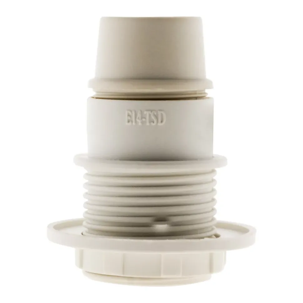 Douille E14 simple bague - Blanc - Zenitech