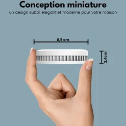 Détecteur de fumée Aroha Safety Pro Mini - Batterie 10 ans - Détecteur de fumée - Alarme incendie - 5 pièces