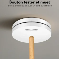 Détecteur de fumée Aroha Smart Connect & Link connectable et WiFi - Alarme incendie connecte Tuya et Smartlife - 2 pieces