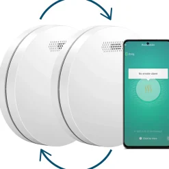 Détecteur de fumée Aroha Smart Connect & Link connectable et WiFi - Alarme incendie connecte Tuya et Smartlife - 2 pieces