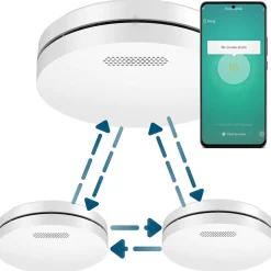 Détecteur de fumée Aroha Smart Connect & Link connectable et WiFi - Alarme incendie connecte Tuya et Smartlife - 3 pieces
