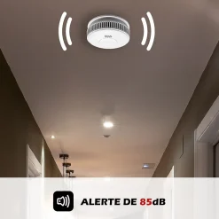 Détecteur de fumée CE Pile remplaçable 3 ans