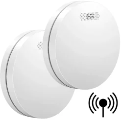 Détecteur de fumée connectable Aroha Link - Batterie 10 ans - Capteur de fumée interconnecté - Alarme incendie - 2 pièces