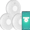Détecteur de fumée et de monoxyde de carbone Aroha Smart Connect WiFi - Batterie 10 ans - Alarme incendie et CO - 3 pièces