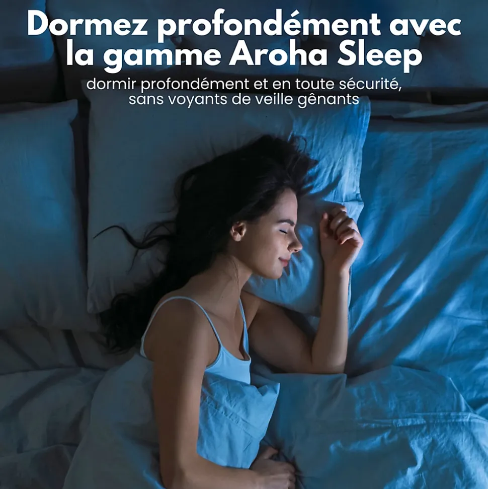 Détecteur de fumée et de monoxyde de carbone Aroha Safety Pro Sleep Line - Batterie 10 ans - Alarme incendie et détecteur de CO