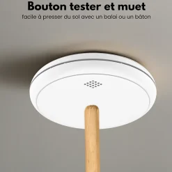 Détecteur de fumée et de monoxyde de carbone Aroha Safety Pro Sleep Line - Batterie 10 ans - Alarme incendie et de CO - 5 pièces