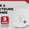 Détecteur de fumée Kidde 3Y29 autonomie 3 ans