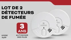 Détecteur de fumée Kidde 3Y29 autonomie 3 ans