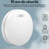 Détecteur de fumée/chaleur connectable Aroha Link - Batterie 10 ans - Capteur de fumée interconnecté - Alarme incendie - Pack de 3
