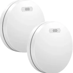 Détecteur de fumée/chaleur connectable Aroha Link - Batterie 10 ans - Capteur de fumée interconnecté - Alarme incendie - Pack de 2