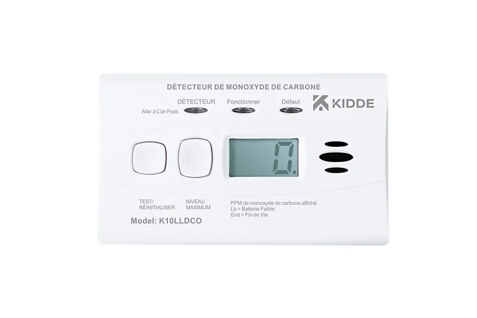 Détecteur de monoxyde de carbone digital Kidde K10LLDCO