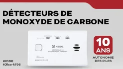 Détecteur de monoxyde de carbone Kidde K10LLCO