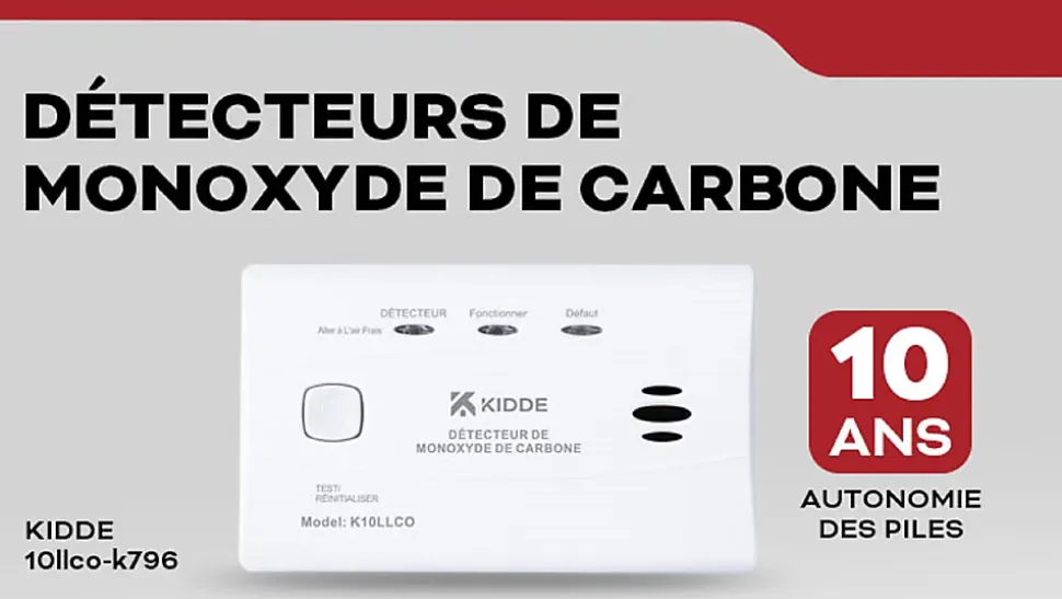 Détecteur de monoxyde de carbone Kidde K10LLCO