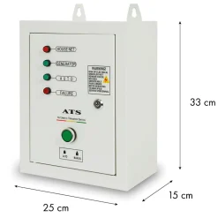 EBERTH ATS commutateur de transfert automatique 3 phases jusqu'à 10kW, 400V tension de service, câble de commande 1,5m ATS inclus