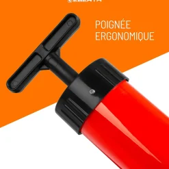 EBERTH Pompe de nettoyage de tuyaux pour un nettoyage efficace des lavabos, douches et baignoires, diamètre de l'embout 90 mm