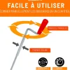 EBERTH Spirale de nettoyage de tuyaux 8m de long et 9mm de diamètre pour tuyaux à partir de 40mm tête en forme de griffe de 20mm