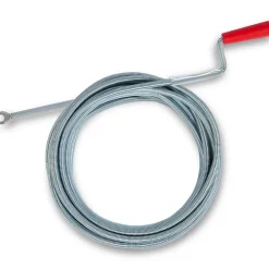 EBERTH Spirale de nettoyage de tuyaux 8m de long et 9mm de diamètre pour tuyaux à partir de 40mm tête en forme de griffe de 20mm