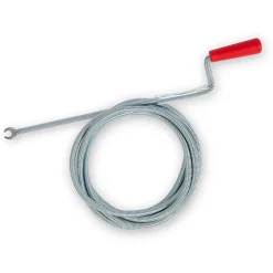 EBERTH Spirale de nettoyage de tuyaux 3m de long et 9mm de diamètre pour tuyaux à partir de 40mm tête en forme de griffe de 20mm