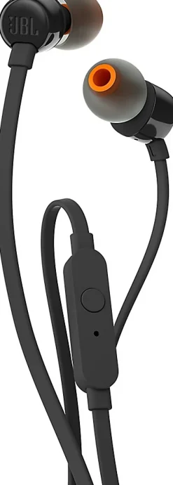 Ecouteurs filaires JBL T110 noir avec microphone