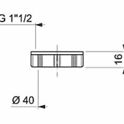Ecrou de siphon pour évier inox Ø40 mm Wirquin