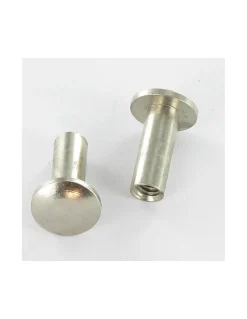Ecrou Relieur Tête bombée M4X12 4X14 Laiton chrome - 1 pièce