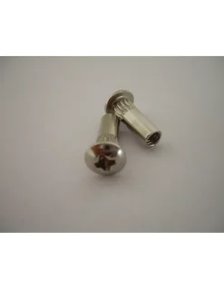 Ecrou Relieur Tête Poelier Pozi M4X9 5X15 Acier nickelé - 1000 pièces
