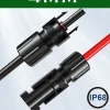 Elfcam - 2 Câbles Solaires 4mm² 30m, Connecteurs M/F, 12AWG, DC1500V, IP68, Anti-UV, Certifié TUV