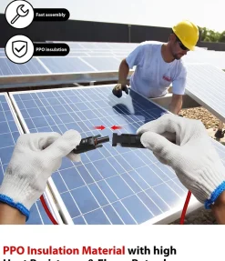 Elfcam - 2 Câbles Solaires 4mm² 12m, Connecteurs M/F, 12AWG, DC1500V, IP68, Anti-UV, Certifié TUV