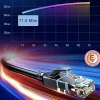 Elfcam - Câble Ethernet RJ45 Cat 7 SFTP 1m (Rond Noir), 10Gbps, 600MHz, Cuivre, Anti-Interférences