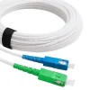 Elfcam - Câble Fibre Optique SC-APC à SC-UPC - 2m (Blanc), Jarretière Optique 9/125um, Compatible Freebox, Livebox