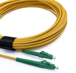 Elfcam - Câble Fibre Optique LC/APC à LC/APC - 20m (Jaune), Jarretière Optique Simplex Monomode 9/125um LSZH