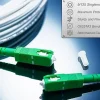 Elfcam - Câble Fibre Optique SC-APC à SC-APC - 0.5m (Blanc), Jarretière Renforcée 9/125um, Blindé, Compatible Livebox