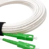 Elfcam - Câble Fibre Optique SC-APC à SC-APC - 200m (Blanc), Jarretière Renforcée 9/125um, Blindé, Compatible Livebox