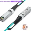 Elfcam - Câble Optique Actif SFP+ à SFP+ - 5m, AOC 10 Gbit/s OM3, Ultra Performant, Réseau Professionnels, PC
