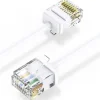 Elfcam - Câble RJ45 Cat 6 Slim 3m (Blanc) - 32AWG Ultra Fin, Réseau LAN/WAN, Haut Débit, Idéal PC, Box, Routeur