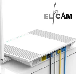 Elfcam - Câble RJ45 Cat 6 Slim 3m (Blanc) - 32AWG Ultra Fin, Réseau LAN/WAN, Haut Débit, Idéal PC, Box, Routeur