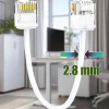 Elfcam - Câble RJ45 Cat 6 Slim 7m (Blanc) - 32AWG Ultra Fin, Réseau LAN/WAN, Haut Débit, Idéal PC, Box, Routeur