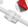 Elfcam - Clips Câble Adhésif Réglable pour Fibre Optique, Maison/Bureau, Attache Fil (Lot de 100)