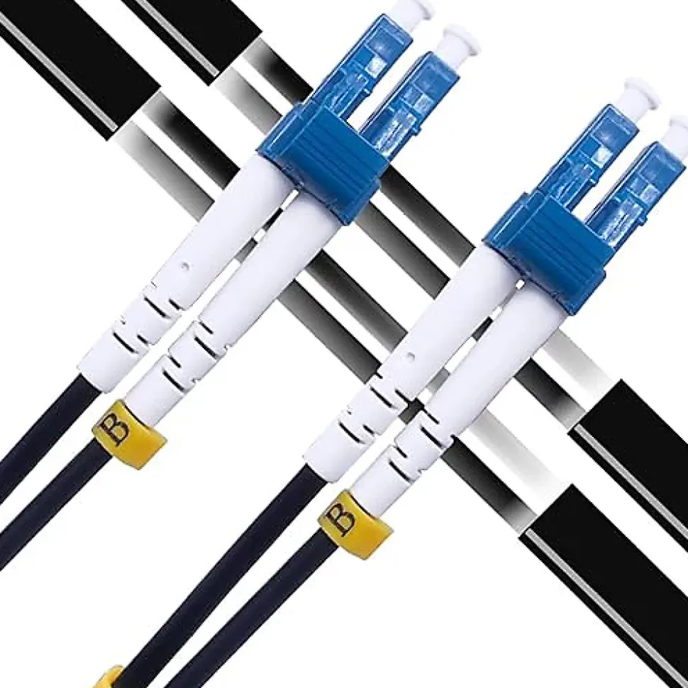 Elfcam - Fibre Optique LC/UPC-LC/UPC 40m, 9/125um Monomode G657A2, Int./Ext., Jarretière Haute Performance