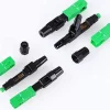 Elfcam - Lot de 5 Connecteurs Rapides Fibre Optique SC/APC - Simplex Monomode (SM), Haute Précision