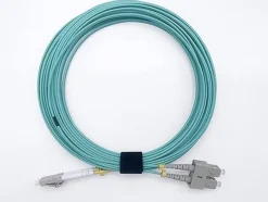 Elfcam - 100m Câble à Fibre Optique OM3 SC/UPC à LC/UPC Multimode Duplex 50/125um LSZH