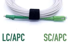 Elfcam - 5m Câble à Fibre Optique SC/APC à LC/APC Monomode Simplex 9/125um OS2 Jarretière Optique LSZH Blanc