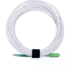 Elfcam - 5m Câble à Fibre Optique SC/APC à LC/APC Monomode Simplex 9/125um OS2 Jarretière Optique LSZH Blanc