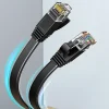 Elfcam - 20m Câble Ethernet RJ45 Cat7 Flat Noir, 10Gbps 600MHz, Cuivre, SFTP, Anti-Bruit, PC, Modem, Routeur